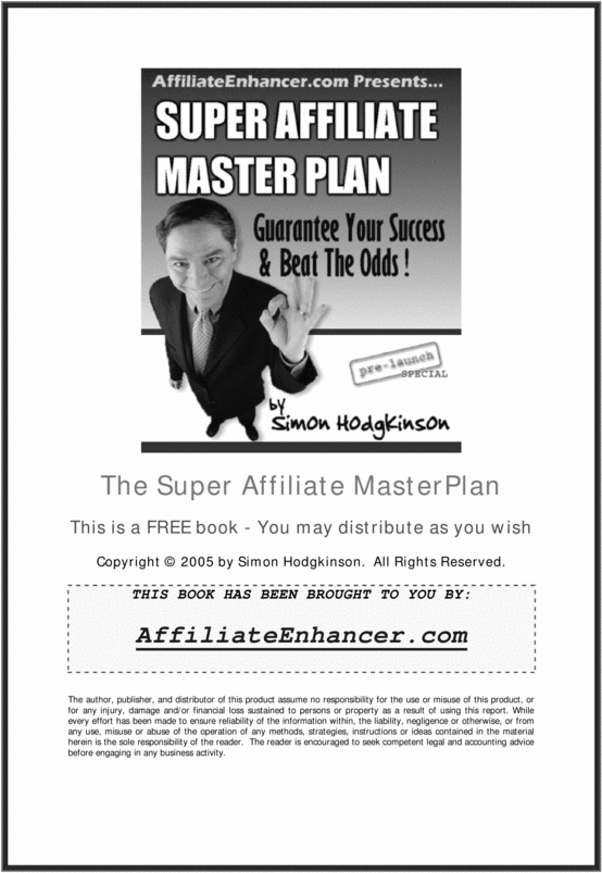 Product picture Affiliate Master Plan